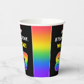 87e verjaardag: kleurrijke regenboog # 87, Naam va Papieren Bekers (Links)