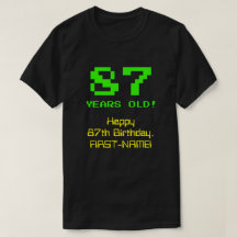 87e verjaardag: Leuk, 8-bit look, Nerdy / Geeky "8
