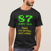 87e verjaardag: Leuk, 8-bit look, Nerdy / Geeky "8 T-shirt (Voorkant)
