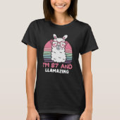 87e verjaardag Llamazing Llama 87-jarige verjaarda T-shirt (Voorkant)
