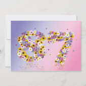 87e verjaardag, met bloembranen kaart (Voorkant)