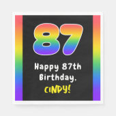 87e verjaardag: Regenboogspectrum # 87, Aangepaste Servet (Voorkant)
