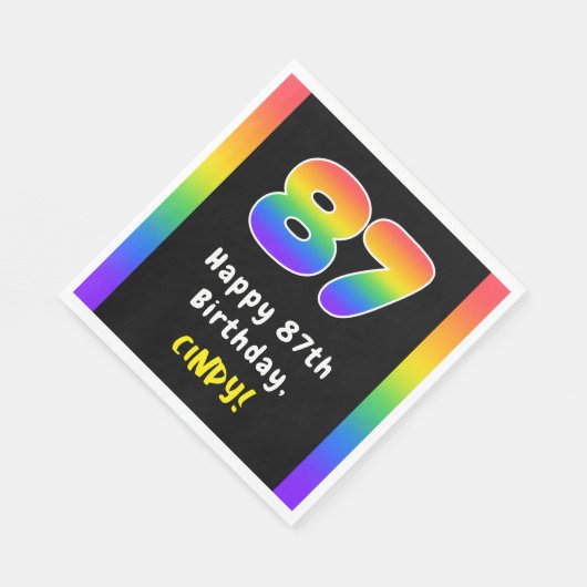 87e verjaardag: Regenboogspectrum # 87, Aangepaste Servet (Hoek)