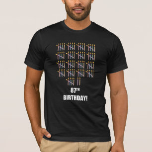 87e verjaardag T-shirt met kaarsen