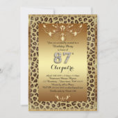 87e verjaardag van het koninklijk Cheetah-goud, 87 Kaart (Voorkant)