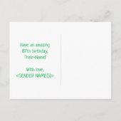 87e verjaardag: Vet, Vun, Eenvoudig, Regenboog 87 Briefkaart (Achterkant)