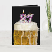 87e verjaardag zwarte bier kaart (Voorkant)