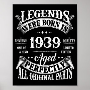 87e verjaardagscadeau Legende Geboren In 19 87 Voo Poster