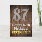 87ste verjaardag: Country Western geïnspireerd uit Kaart (Voorkant)