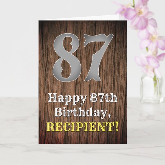 87ste verjaardag: Country Western geïnspireerd uit Kaart (Orchidee)