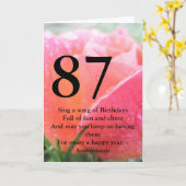 87ste verjaardag kaart (Gele Bloem)