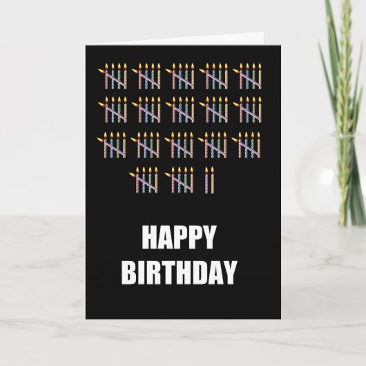 87ste verjaardag met kaarsen kaart (Voorkant)