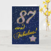 87ste verjaardag voor Fabelachtig iemand Kaart (Gele Bloem)