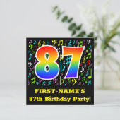 87ste verjaardagsfeestje: Leuke muzieksymbolen, Ra Kaart (Staand voorkant)