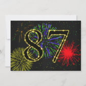 87ste verjaardagsfeestje uitnodigen kaart (Voorkant)