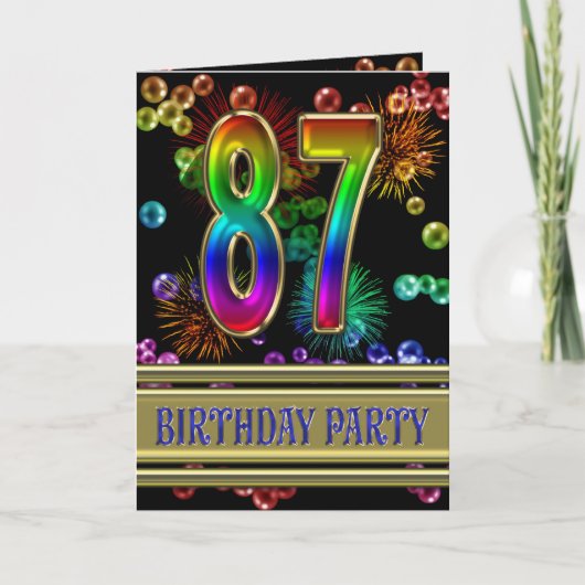 87th Birthday party Invitation (Voorkant)