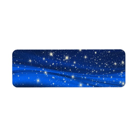 880294 ROYAAL BLUE STARS RUIMTE UNIVERSE ACHTERGRO ETIKET (Voorkant)