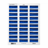880294 ROYAAL BLUE STARS RUIMTE UNIVERSE ACHTERGRO ETIKET (Full Sheet)