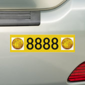 8888 Money Forever-licentie Bord Bumpersticker (Op auto)