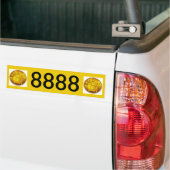 8888 Money Forever-licentie Bord Bumpersticker (Op Truck)
