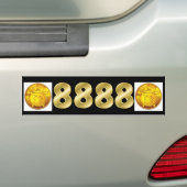 8888 Money Forever-licentie Bord Bumpersticker (Op auto)