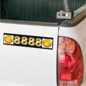 8888 Money Forever-licentie Bord Bumpersticker (Op Truck)
