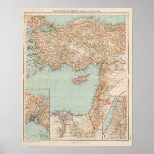 8889 Turkije, Syrië, Palestina Poster