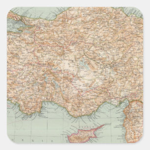 8889 Turkije, Syrië, Palestina Vierkante Sticker