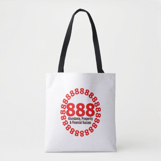 888 Engel Nummer – Overvloed & Positiviteit Tote Bag (Voorkant)