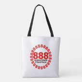 888 Engel Nummer – Overvloed & Positiviteit Tote Bag (Achterkant)