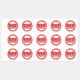 888 Engel Nummer Sticker – Welvaart & Overvloed