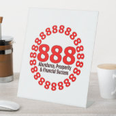 888 Engelennummer– Welvaart & Overvloed Reclamebord Met Voetstuk (Insitu)