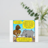 889 cartoon van Rhinofallus Briefkaart (Staand voorkant)
