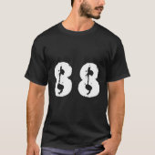 88 88 Achtentachtig Sport Fan Speler Verdrietig T-shirt (Voorkant)