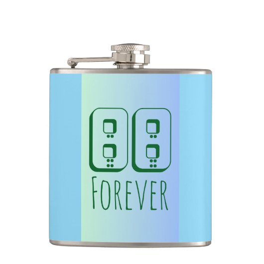 88 Forever Vinyl Omwikkelde Fles Heupfles (Voorkant)