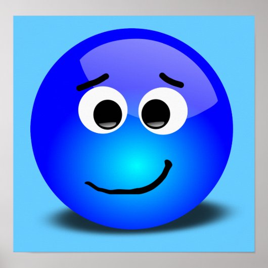 88-Free-3D-Apprehensive-Smiley-Face-Clipart-Illust Poster (Voorkant)