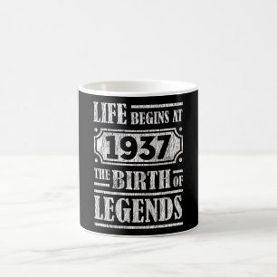 88 jaar oud 1937 Geboorte van de legende 88ste ver Koffiemok