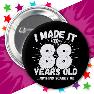 88 Jaar Oud Sarcastisch Meme Grappige 88ste Verjaa Ronde Button 5,7 Cm