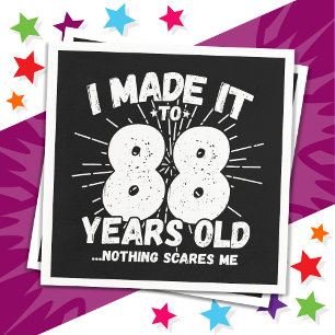 88 Jaar Oud Sarcastisch Meme Grappige 88ste Verjaa Servet