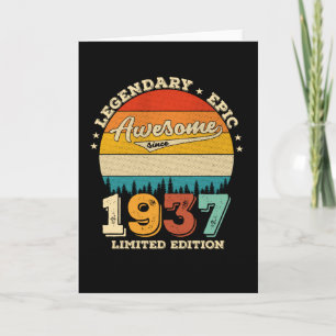 88 jaar oude Bday 1937 Geweldige 88ste verjaardags Kaart