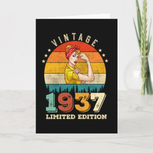 88 jaar oude Bday 1937 Vintage 88ste Verjaardag Vr Kaart