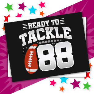 88 Jaar Oude Tackle Football Feest 88ste Verjaarda Briefkaart