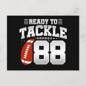 88 Jaar Oude Tackle Voetbal Feestje 88ste Verjaard Briefkaart (Voorkant)