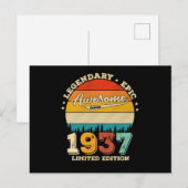 88 Jaar Verjaardag 1937 Geweldig 88ste Verjaardags Briefkaart (Voorkant / Achterkant)