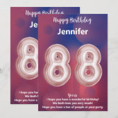 88-jarige Happy Birthday-kaart (Voorkant / Achterkant)