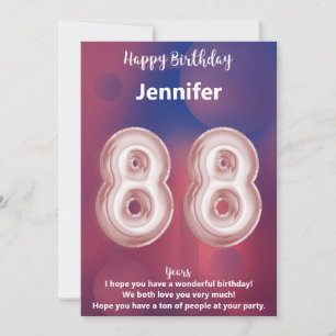 88-jarige Happy Birthday-kaart