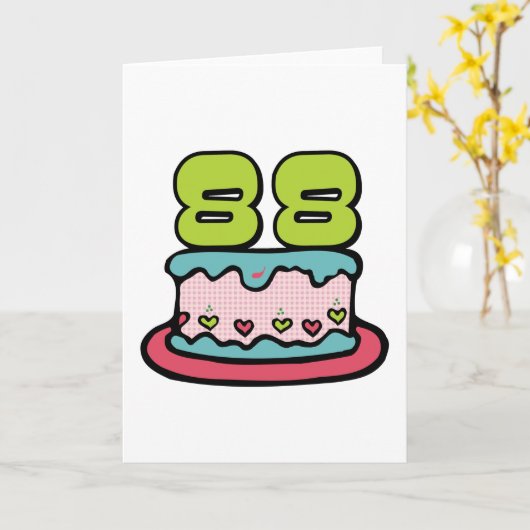 88-jarige verjaardagskaart kaart (Gele Bloem)