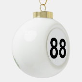 88 - nummer 88 bord keramische bal ornament (Links)