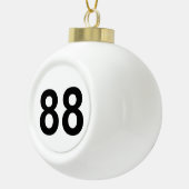 88 - nummer 88 bord keramische bal ornament (Rechts)