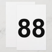 88 - nummer 88 briefpapier (Voorkant / Achterkant)